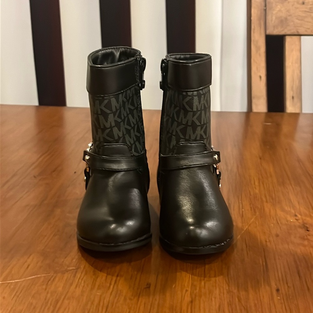 Michael Kors Emma Jacquard Boots black new Infant Toddlers Girls Size 6 - Picture 5 of 13
